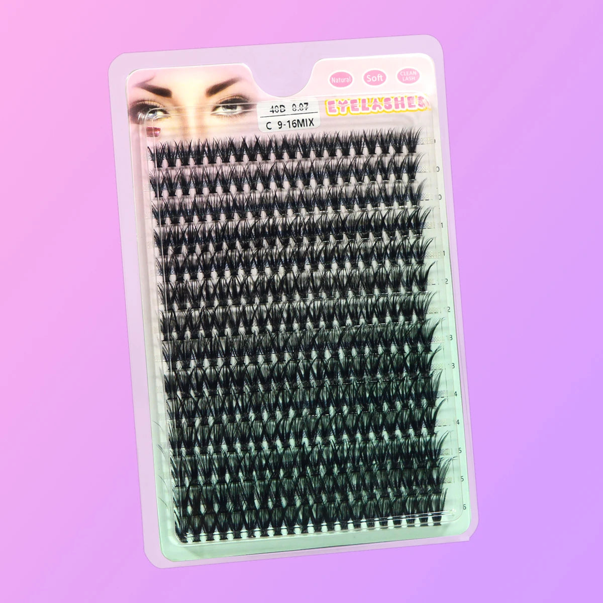 280 PCS Individual Lashes Cluster DIY Lash Clusters 10D 20D 30D 40D D Curl 9-16mm Cluster Lashes DIY Individual Eyelashes Lashes