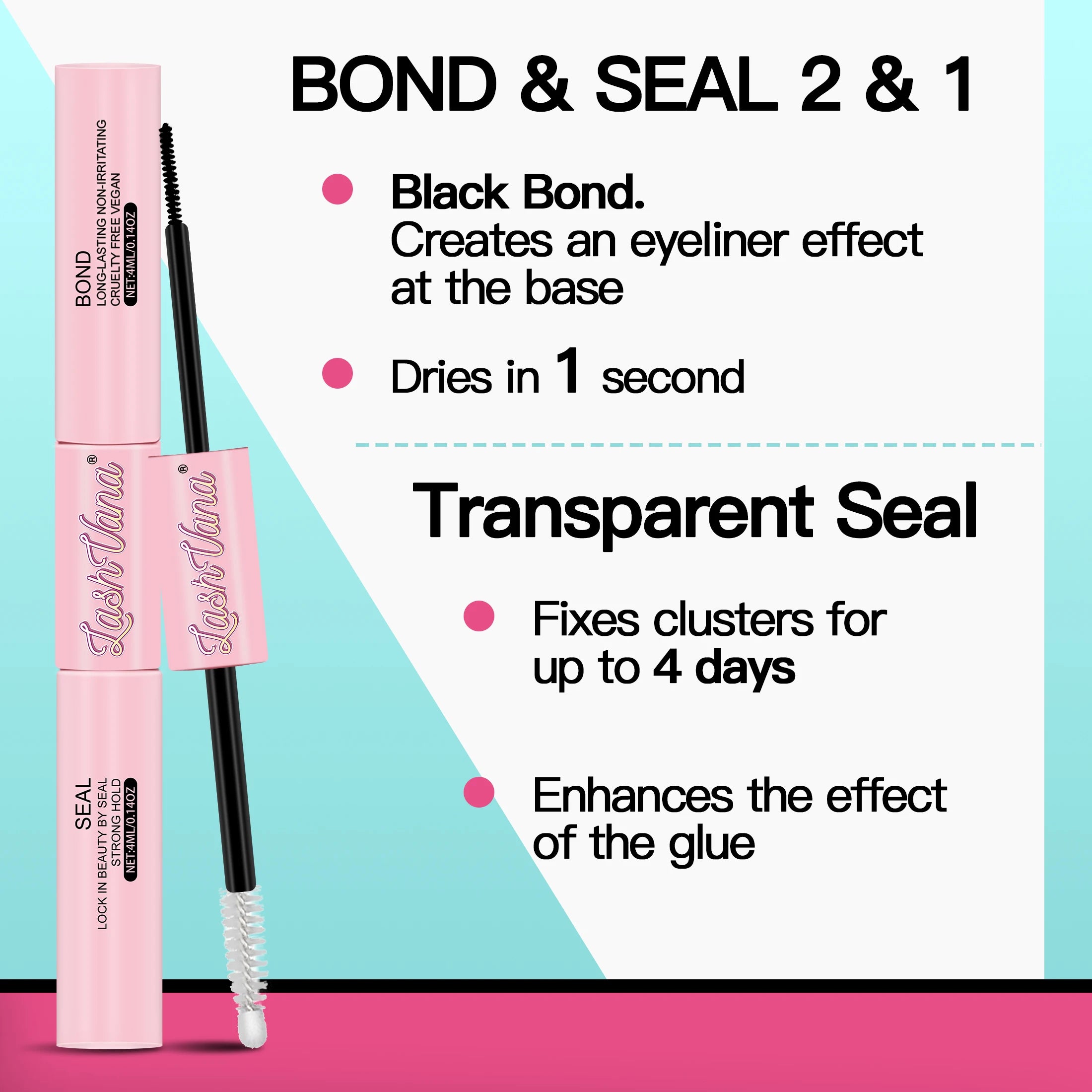 30D40D Individual Lashes Kit Natural Long DIY Cluster Eyelashes with Lash Bond and Seal Extension Kit Makeup Tools Faux Cils