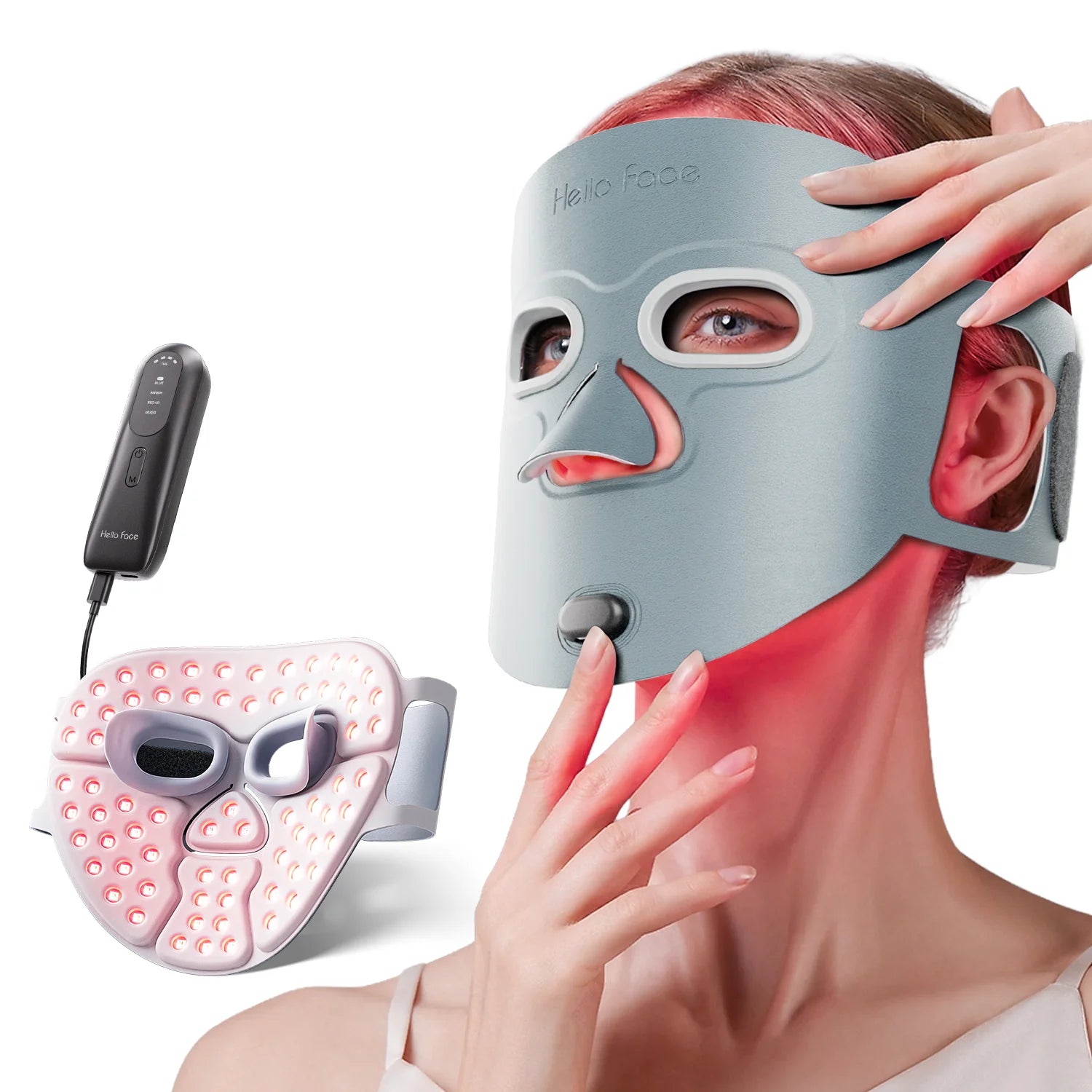 Hello Face M500S LED Mask Device Skin Care Tool Best Gift for lovers, parents, and friends