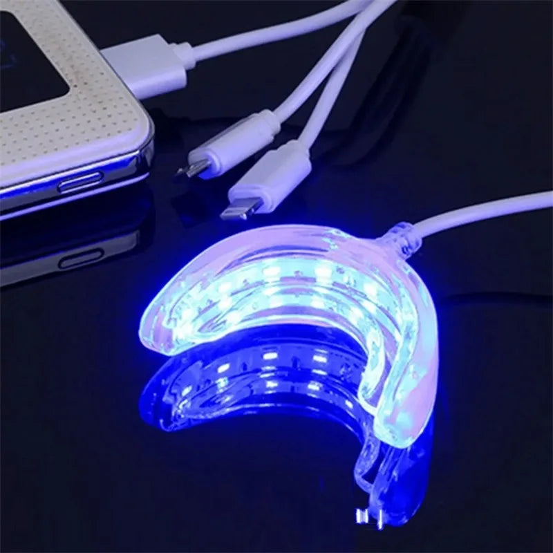 Teeth Whitening Accelerator Smart LED Blue Light Portable USB/iPhone/Android Charging Device