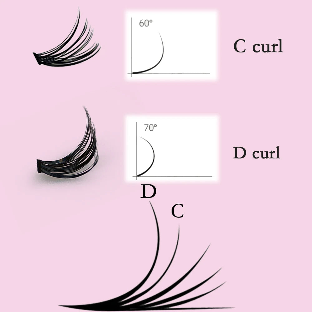 30D 40D 50D 60D DIY Individual Eyelash bundle 3D Russia Volume Eyelashes Soft Natural Lashes Mink Lash Cluster False Eyelashes