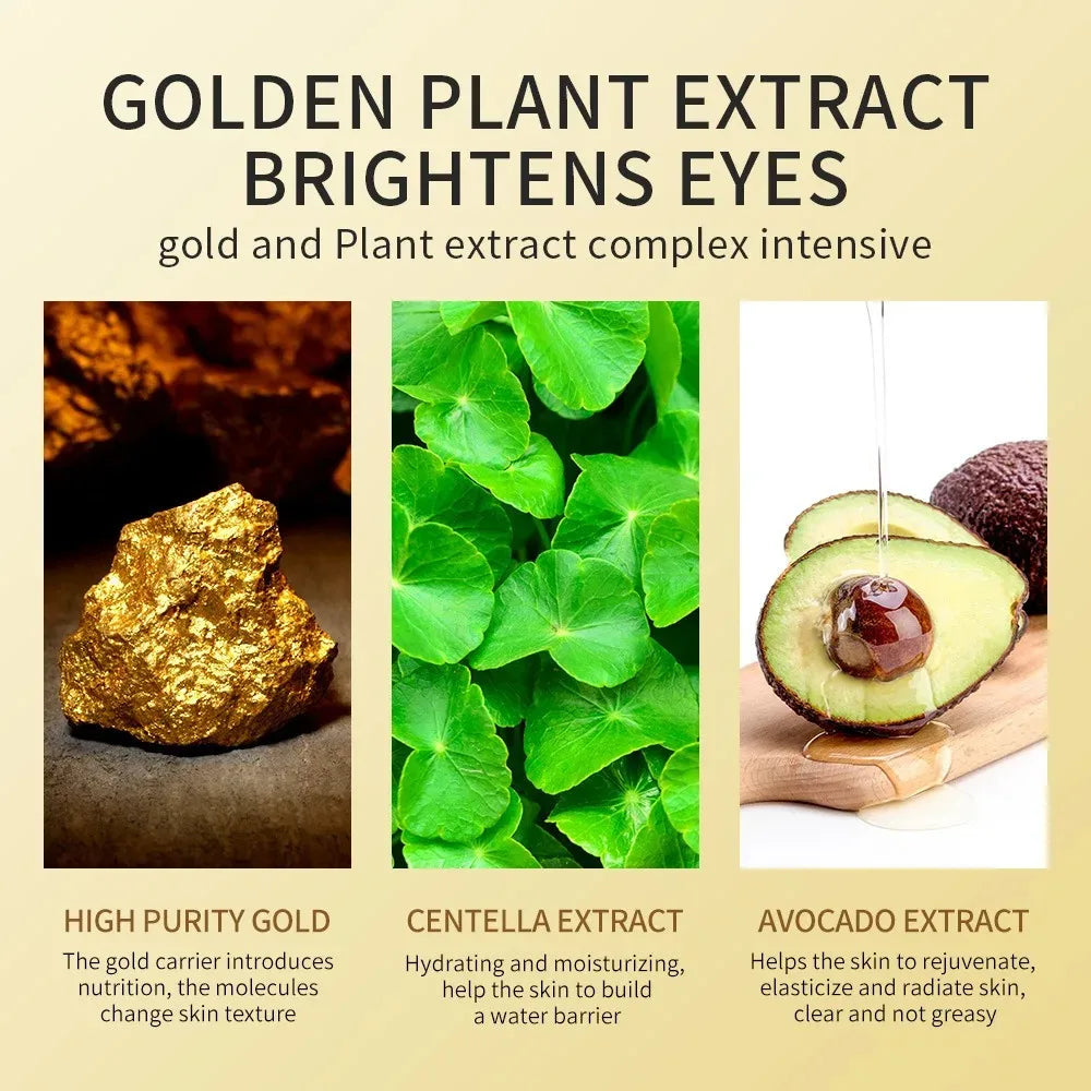 60/120 Pieces Eye Mask Avocado Gold Moisturize Firming Improve Eye Bags