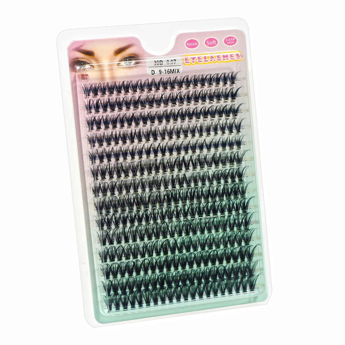 280 PCS Individual Lashes Cluster DIY Lash Clusters 10D 20D 30D 40D D Curl 9-16mm Cluster Lashes DIY Individual Eyelashes Lashes