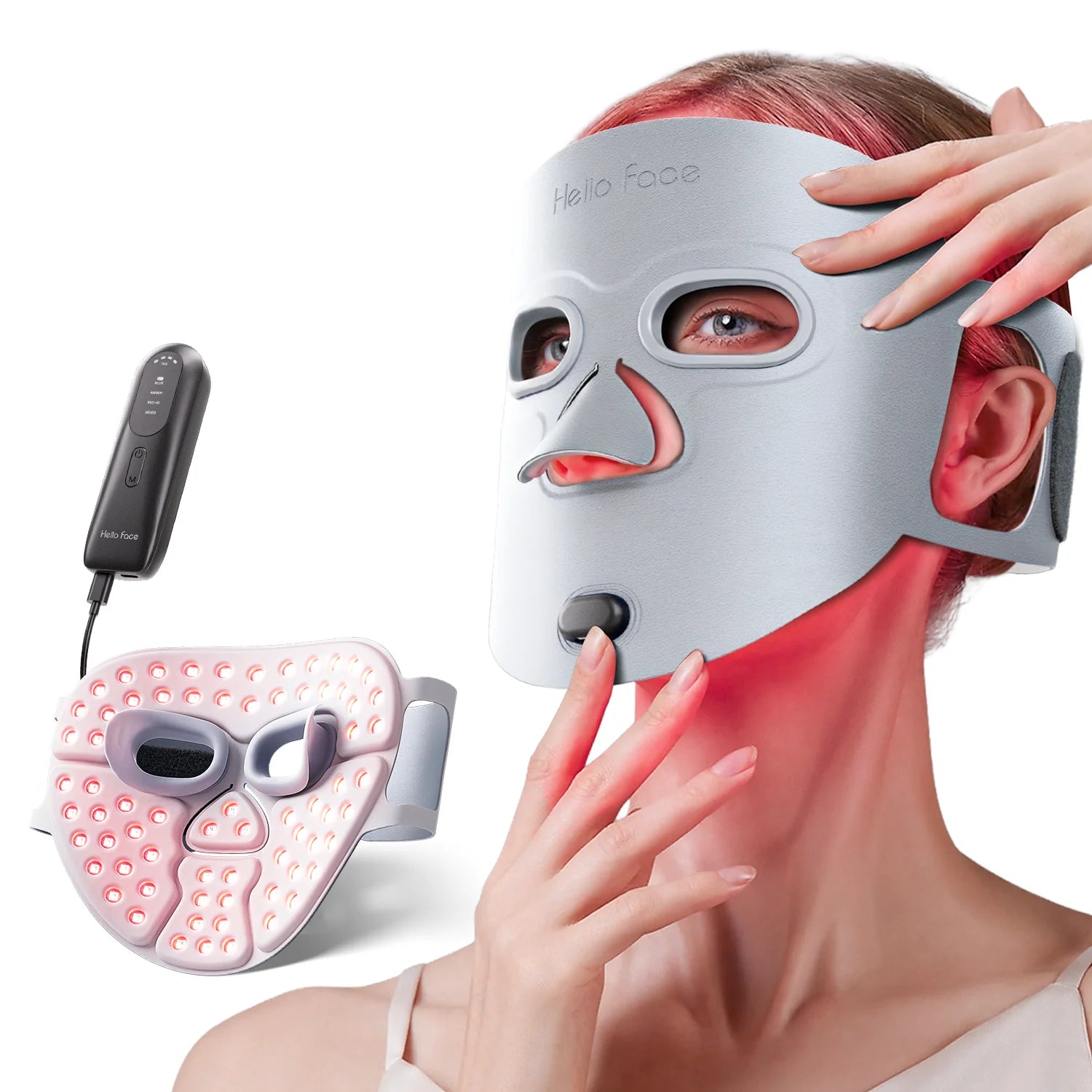 Hello Face M500S LED Mask Device Skin Care Tool Best Gift for lovers, parents, and friends