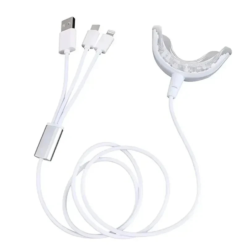 Teeth Whitening Accelerator Smart LED Blue Light Portable USB/iPhone/Android Charging Device