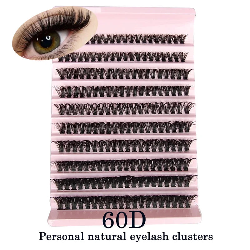 30D 40D 50D 60D DIY Individual Eyelash bundle 3D Russia Volume Eyelashes Soft Natural Lashes Mink Lash Cluster False Eyelashes